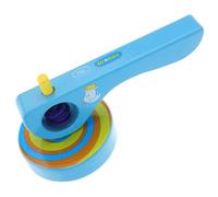 WEKAMOS Lot de 3 Toupies en Bois avec Poignée Colorée Éducatif Préscolaire pour Tout-Petits Rotatif Traditionnel pour Coordination Œil-Main Jouets de Maternelle Couleur Aléatoire