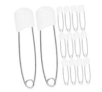 WEKAMOS Lot De 30 Épingles De Sûreté Grandes Pour Couches Lavables Et Tissus, Épingles à Nourrice Blanches, Multi-usages, Pour Bébé, Change Et Rangement, Usage Quotidien