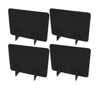 WEKAMOS Lot de 4 Cloisons de Bureau Autoportantes en Feutre Noir 30X40 CM Séparateurs de Table Insonorisés pour Restaurants et Espaces de Travail Paravents Multifonctions pour Salle à