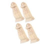 WEKAMOS Lot de 4 Consoles en Bois Sculpté Européen 11 X 5 X 2,5 Cm, Équerres D'angle Décoratives pour Manteau de Cheminée et Meubles, Incrustations Rustiques Adaptées la