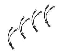 WEKAMOS Lot de 4 Prolongateurs de Masque Noirs Réglables, Cordons D'extension Antidérapants pour Masque, Sangles Pratiques de Protection Oreilles, Accessoires Confort pour Port Prolongé