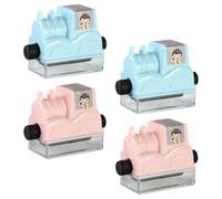 WEKAMOS Lot de 4 Tampons à Rouleau Mathématiques Compacts en Plastique Solide Addition Soustraction Multiplication Division Tampons D’Apprentissage Réutilisables pour Fournitures