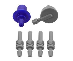 WEKAMOS Lot de 6 Connecteurs de Bras pour Tensiomètre - Adaptateurs de Tuyau D'air 5 Mm Droit et Coudé 11 Mm Droit - Accessoires de Remplacement Compacts et Réutilisables pour