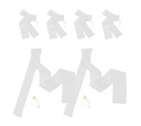 WEKAMOS Lot de 6 Écharpes Blanches en Tissu pour Mariage et Présents, Accessoires de Fête Élégants et Souvenirs Photo pour Garçon et Filles