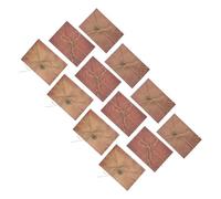 WEKAMOS Lot de 60 Sets de Papiers à Lettres et Enveloppes Vintage Assortis Kraft Épais Motifs Feuilles, Clés et Trèfles - Ensemble Rétro pour Correspondance, Invitations et