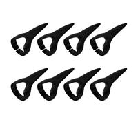 WEKAMOS Lot de 8 Bagues D'halloween Ouvertes Noires, Accessoires pour Doigts, Bagues Décoratives Punk pour Fête et Cosplay, Bijoux pour Décoration des Mains D’halloween