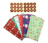 WEKAMOS Lot de Boîtes Festives de Noël en Papier Kraft avec Stickers Boîtes à Bonbons Décoratives pour Fêtes et Emballage de Friandises