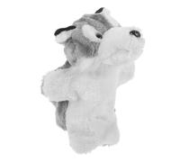 WEKAMOS Main Loup Peluche Gris Éducatif Interactif pour Garçon Fille à Main Douce pour Conte et Apprentissage Cadeau Anniversaire Garçon Fille