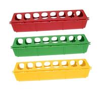 WEKAMOS Mangeoire pour Pigeons 3 Pièces Distributeur de Nourriture Anti-Gaspillage Bol en Plastique pour Poulets et Oiseaux Facile à Installer