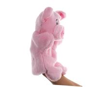 WEKAMOS Marionnette à Main en Peluche Cochon Rose, Marionnettes à Main d'animaux de Dessin Animé, Éducatif pour Garçon et Filles, Outil de Créativité et Développement Communication,