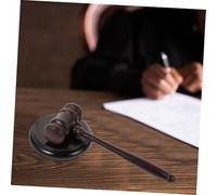 WEKAMOS Marteau de Juge Bois avec Base pour Garçon Fille Accessoire Costume Avocat de Rôle pour Enchères et Tribunal Éducatif Garçon Ans