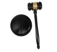 WEKAMOS Marteau de Juge Bois Massif avec Bloc Sonore Marteau Enchères Portable Multifonction pour Avocat et Juge Outil Judiciaire Élégant pour Activités Familiales et Décorations