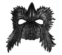 WEKAMOS Masque de Hibou Noir en Polyuréthane Léger pour Carnaval et Halloween, Masque de Festival Réaliste Bande Élastique Réglable, Accessoire de Cosplay et Soirée Masquée