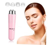 WEKAMOS Masseur Visage et Cou Électrique avec Placage Métallique Appareil de Soin Facial Multifonction pour Soins des Yeux et Tempes Nettoyant Profondeur et Raffermissant la Peau à