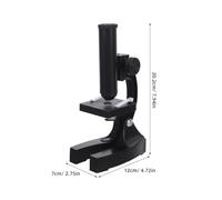WEKAMOS Microscope Éducatif pour Garçon et Filles en Plastique, Petit Microscope Portable Réglage Micrométrique, Kit Scientifique pour Laboratoire Scolaire, pour Apprentissage en Biologie