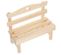 WEKAMOS Mini Banc Décoratif en Pin Naturel Petite Chaise Miniature Bois Couleur Naturelle pour Décoration de Chambre et Maison Accessoire Créatif pour Photographie Meuble Écologique