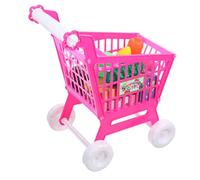 WEKAMOS Mini Chariot de Courses Garçon Fille Rose Simulation Réaliste Caddie pour Garçon Fille Facile à et Éducatif Panier Course Ludique