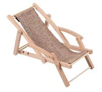WEKAMOS Miniature Chaise Longue de Plage Stable pour Maison de Poupée Décor Miniature Réaliste Accessoire Sûr et Parfait pour Décoration de Maquettes