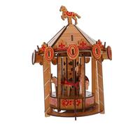 WEKAMOS Modèle De Carrousel 3D Puzzle en Bois pour Garçon Et Filles Et Adultes, Kit DIY Assemblage Pratique, Jeu Éducatif Familial Stimulant Créativité Et Patience, Décoration Originale Et Ludique