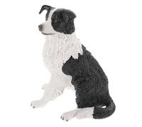 WEKAMOS Modèle de Chien Border Collie Réaliste en Résine Petite Figurine Décorative et Pédagogique Ornement de Bureau pour Garçon et Filles Éducatif pour Développer Observation et