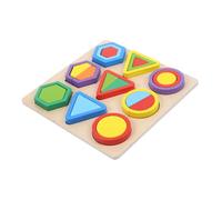 WEKAMOS Montessori Puzzle Géométrique Bois Éducatif pour Garçon Fille Reconnaissance Formes et Couleurs Développement Motricité Fine et Coordination Main-œil Puzzle Apprentissage Précoce