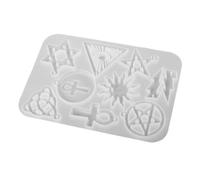 WEKAMOS Moule Silicone Pendentifs DIY Étoiles Pentagramme Multifonction pour Bijoux Facile à Nettoyer et Réutilisable Adapté Résine et Argile pour Débutants et