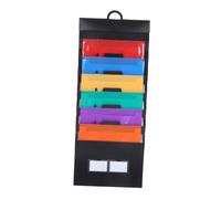 WEKAMOS Organisateur De Fichiers Accordéon Mural à Classeur Suspendu pour Bureau Rangement Pratique pour Documents Dossier Extensible Plastique Noir De Stockage