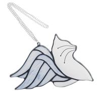 WEKAMOS Ornement Commémoratif pour Animaux Pendentif Chat avec Ailes Ange Décor Irisé pour Fenêtre Unique pour Amoureux des Chats