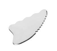 WEKAMOS Outil de Massage Facial Gua Sha Acier Inoxydable Instrument de Grattage Musculaire pour Relaxation des Fascias Compact et Portable Double Menton
