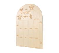 WEKAMOS Panneau de Photos Bois pour Annonces Mensuelles Supports Disques Bois pour Séance Photo et Jalons Première Année Cadeau Naissance et Fête Prénatale