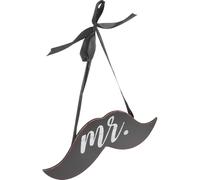 WEKAMOS Panneau de Porte de Mariage en Bois Motif Moustaches, Décoration Murale pour Fête, Accessoire Suspendu Créatif pour Décor de Mariage et Soirée - 1 Pièce