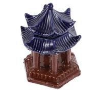 WEKAMOS Pavillon en Céramique Hexagonal pour Aquarium et Plantes, Décor Miniature Solide Surface Brillante, pour Jardins Miniatures et Décoration de Meubles