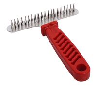 WEKAMOS Peigne Démêloir pour Animaux Plastique et Acier Inoxydable Rouille Ergonomique Antidérapant Brosse de Toilettage pour Poils Longs de Chien et Chat Soin Nœuds