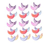 WEKAMOS Pendentifs Lune en Verre Mini 80 Pcs Multicolores pour Loisirs Créatifs Adultes Décorations Bijoux DIY Accessoires Pendentifs Colliers Boucles D’oreilles à Couleur Aléatoire