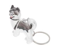 WEKAMOS Pet Memorial Hair Box Transparent Dog Hair Collector Keepsake Keychain Compact Portable Sealed Preservation for Dog Lovers