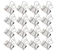 WEKAMOS Pinces à Reliure Métal Grandes Fixation de Documents Œillet 1 Boîte 16 Pièces Argenté pour Bureau et Études