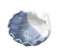 WEKAMOS Plateau de Rangement Porcelaine Premium Coquillage Multifonction Organise Bijoux Cosmétiques et Clés Décoration Bord de Mer pour Femme