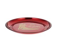 WEKAMOS Plateau de Service Rond en Métal Rouge Dorure Grosse Capacité Résistant à la Déformation Plateau Chinois pour Mariage et Fête pour Fruits et Apéritifs Décoration Festive