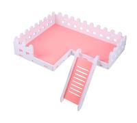 WEKAMOS Plateforme pour Hamster Résistante Escalade avec Échelle pour Cage de Petits Animaux comme Cobayes Gerbilles et Souris Accessoire pour Exercice et Coordination