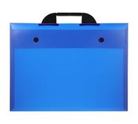 WEKAMOS Pochette de Rangement A3 Transparente Bleue en Plastique Multifonction Paquet Portable pour Portfolio de Dessin et Œuvres D’Art pour Étudiants Artistes et Professionnels en