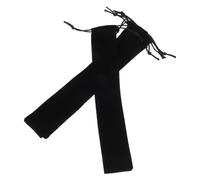 WEKAMOS Pochette De Rangement pour Éventail Pliant 4 Pièces Noir Tissu Velours Paquet Multifonction Portable Protection pour Éventail Chinois Usage Quotidien Et Festivals