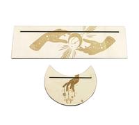 WEKAMOS Porte-Cartes de Tarot en Bois Présentoir Artisanal Lunaire et Rectangulaire Support Décoratif pour Rituels Divinatoires Accessoire Pratique pour Jeu de Tarot et Altar Design