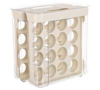 WEKAMOS Porte Œufs pour Réfrigérateur Plastique Transparent avec Compartiments Organisateur de Rangement Coulissant et Empilable pour Œufs Frais