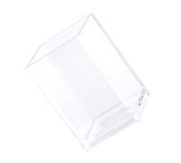 WEKAMOS Pot à Crayons Transparent Carré 1 Pièce Conteneur de Stockage Multifonction pour Maquillage et Bureau Organisateur Cosmétique pour Pinceaux et Stylos Rangement Bureau Salle de