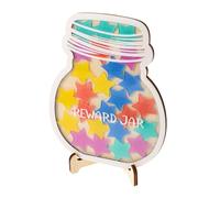 WEKAMOS Pot de Récompense Bois avec Tableau de Routine Décoration pour Classe et Maison Pot à Récompenses pour Encourager Comportement