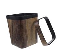 WEKAMOS Poubelle Carrée sans Couvercle avec Anneau Presse Bac à Déchets Plastique Imitation pour Bureau et Maison Design Compact Facile à Nettoyer ou Aléatoire