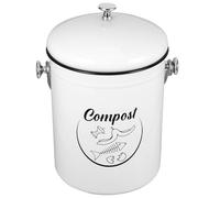 WEKAMOS Poubelle Compost Cuisine avec Couvercle Fer Bac à Compost Étanche pour Déchets Alimentaires Poubelle de Recyclage Élégante pour Plan de Travail et Gestion Écologique des Déchets