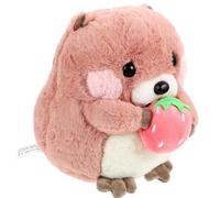 WEKAMOS Poupée Marmotte en Peluche Douce 20 CM pour Fille Peluche Décorative Rose Présent d'anniversaire Garçon et Filles d'Apaisement Tendre