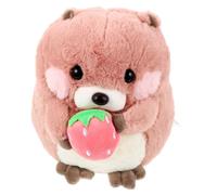 WEKAMOS Poupée Marmotte en Peluche Rose 30 CM en Peluche Doux pour Bébés Animal Présent d'anniversaire pour Garçon et Filles
