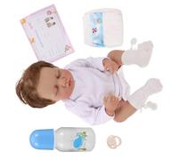 WEKAMOS Poupée Reborn Garçon Corps Souple Réaliste Peau Artisanale Éveil pour Garçon Fille Jeu Imitation